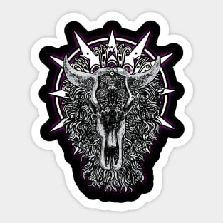 Magic Occult Buffalo Scull Shaman Totem Sticker